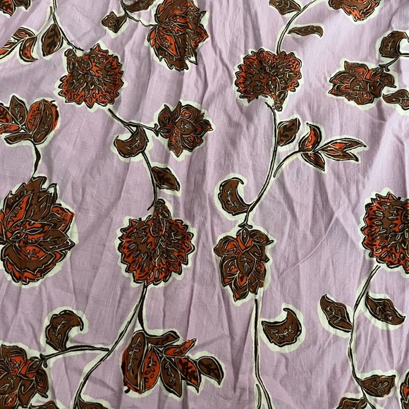 [L] Knox Rose Pink Floral Striped Short Sleeve Boho Peasant Shift Dress - Picture 6 of 9